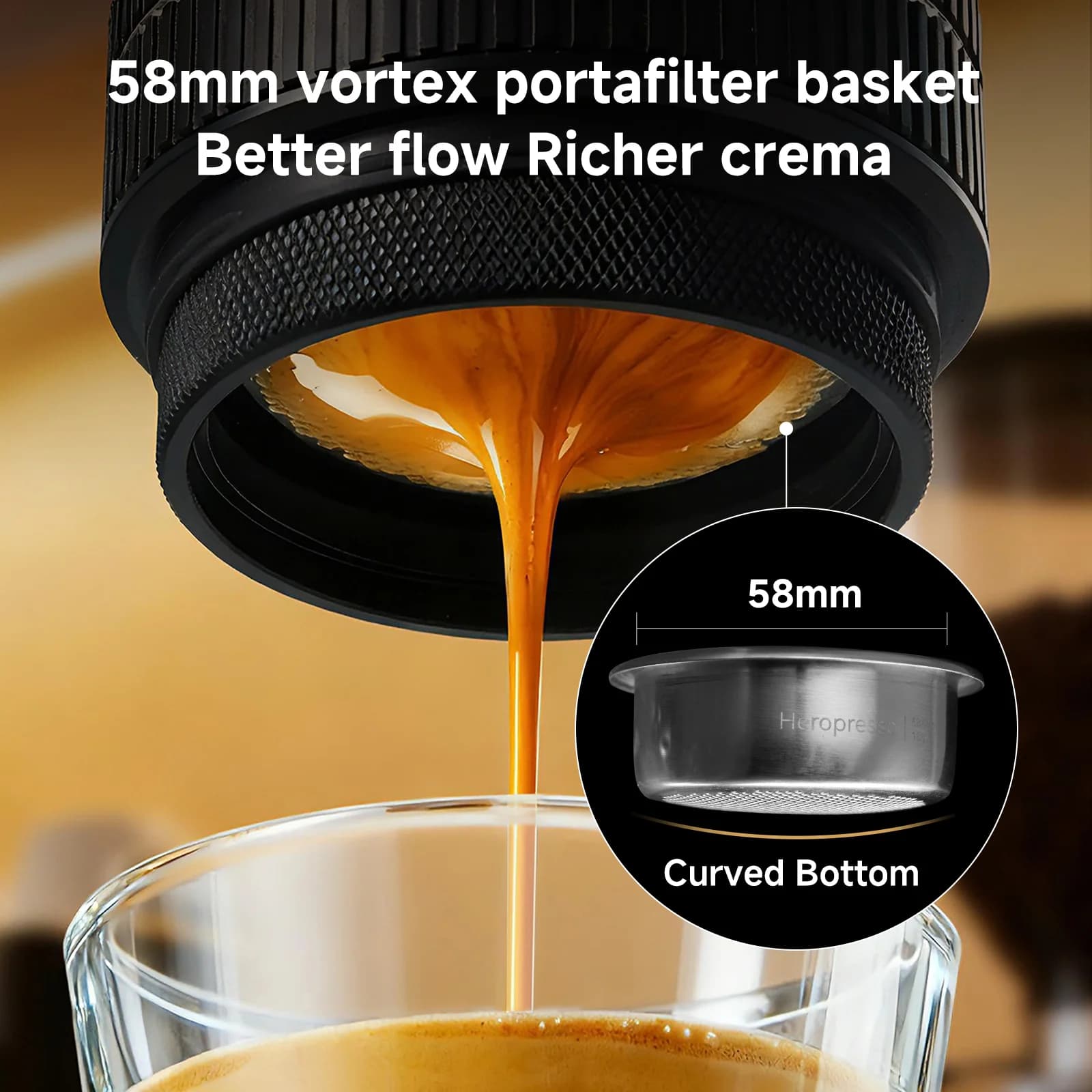 Přenosný espresso kávovar 20-Bar 58mm