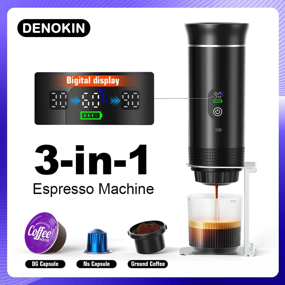 Přenosný espresso kávovar 3v1
