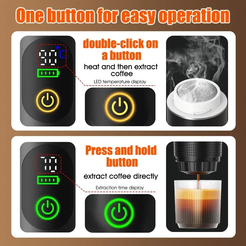 Přenosný espresso kávovar 3v1