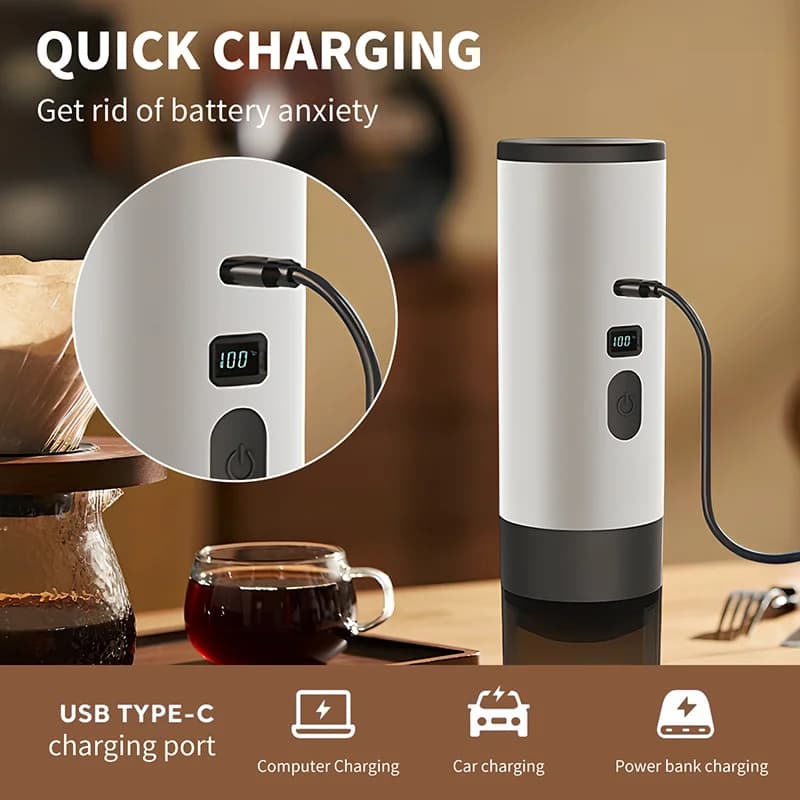 Přenosný elektrický kávovar 7800mAh